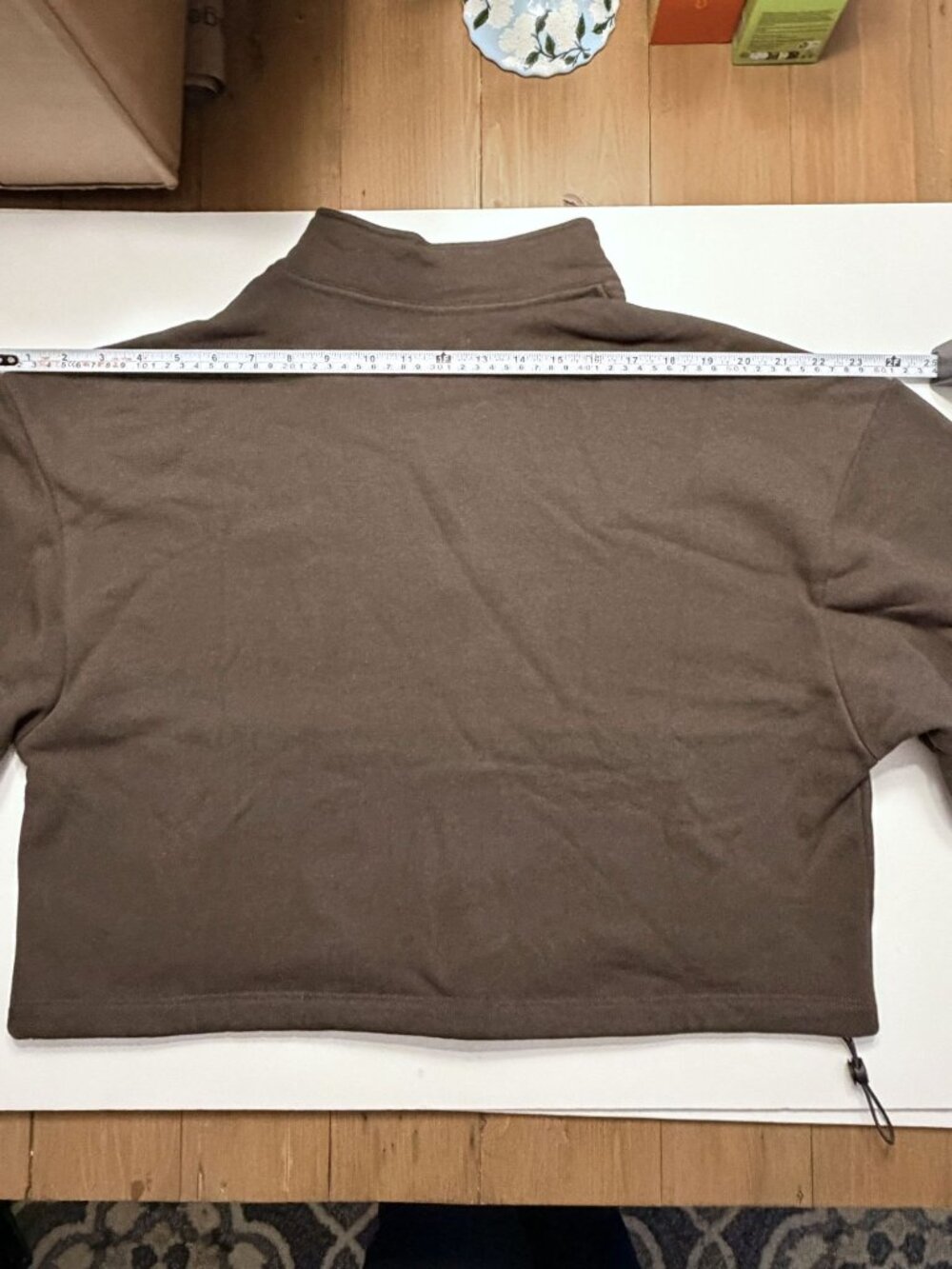 SET Active Heavyweight Sweats Half Zip Sweatshirt Dark Brown XS NWOT - Picture 10 of 10